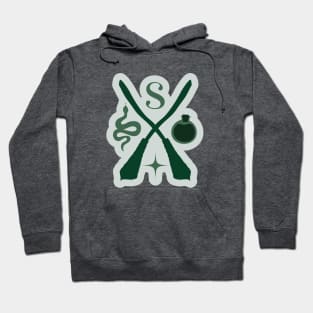 green snake house wizarding school logo Hoodie